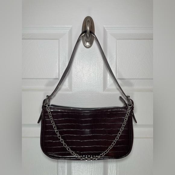 H&M Bags Hm Vegan Handbag Y2k Style Chocolate Brown Vegan Croc